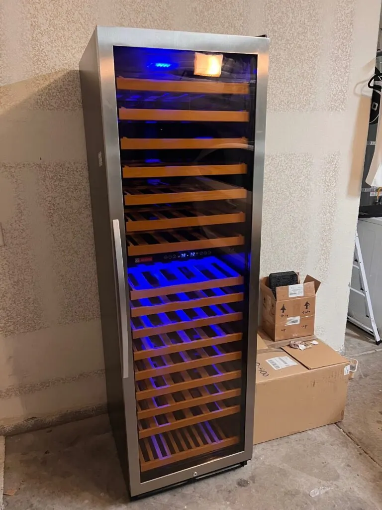 Built-in Allavino wine refrigerator in a Summerlin, Las Vegas home before repair